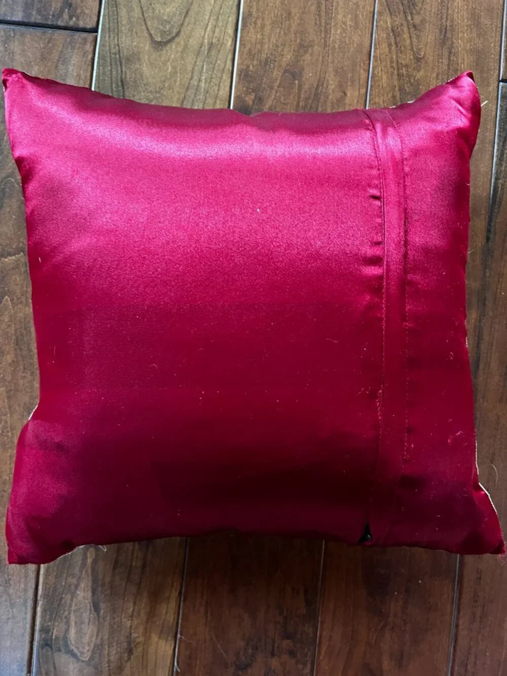 Red Beaded Throw Pillows Set of 2 Mughal Embroidered Boho Indian Bollywood Decor